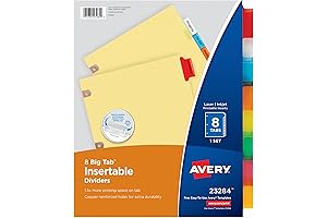 Multicolor Tab Insertable Dividers