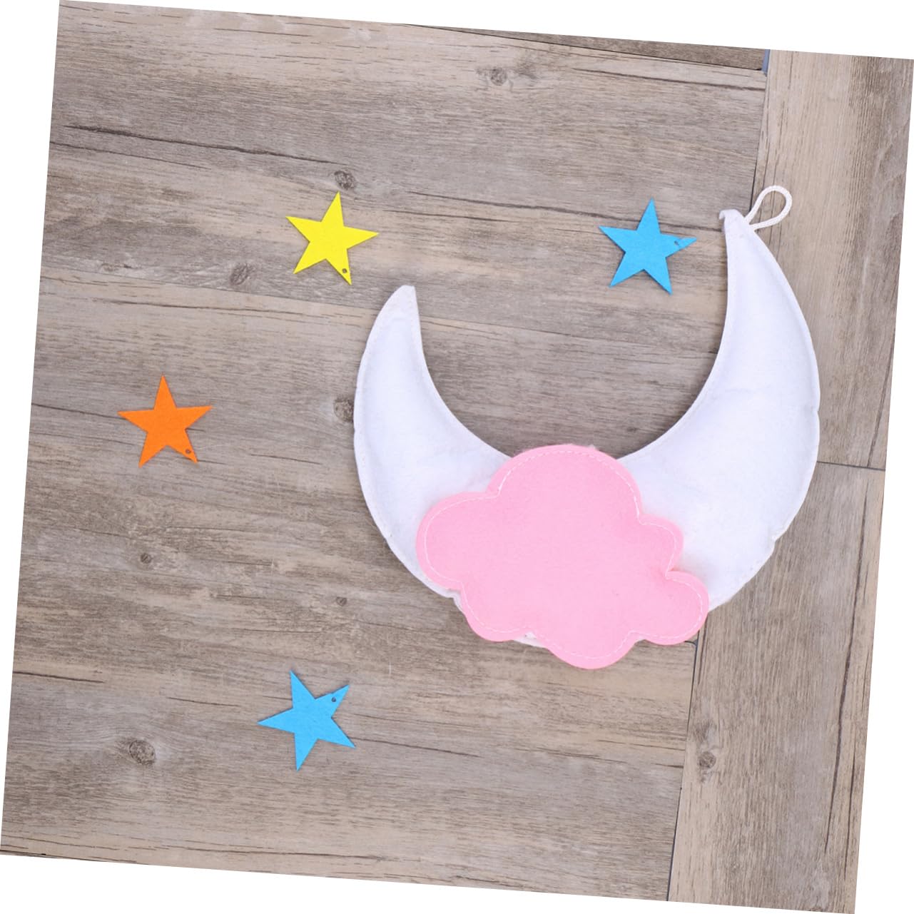 Cabilock 3 Piezas Nube Estrella móvil decoración Musical Cuna móvil Nubes Colgando Decoraciones decoración Colgante de la habitación del bebé Las Nubes Decorar Accesorios sintió