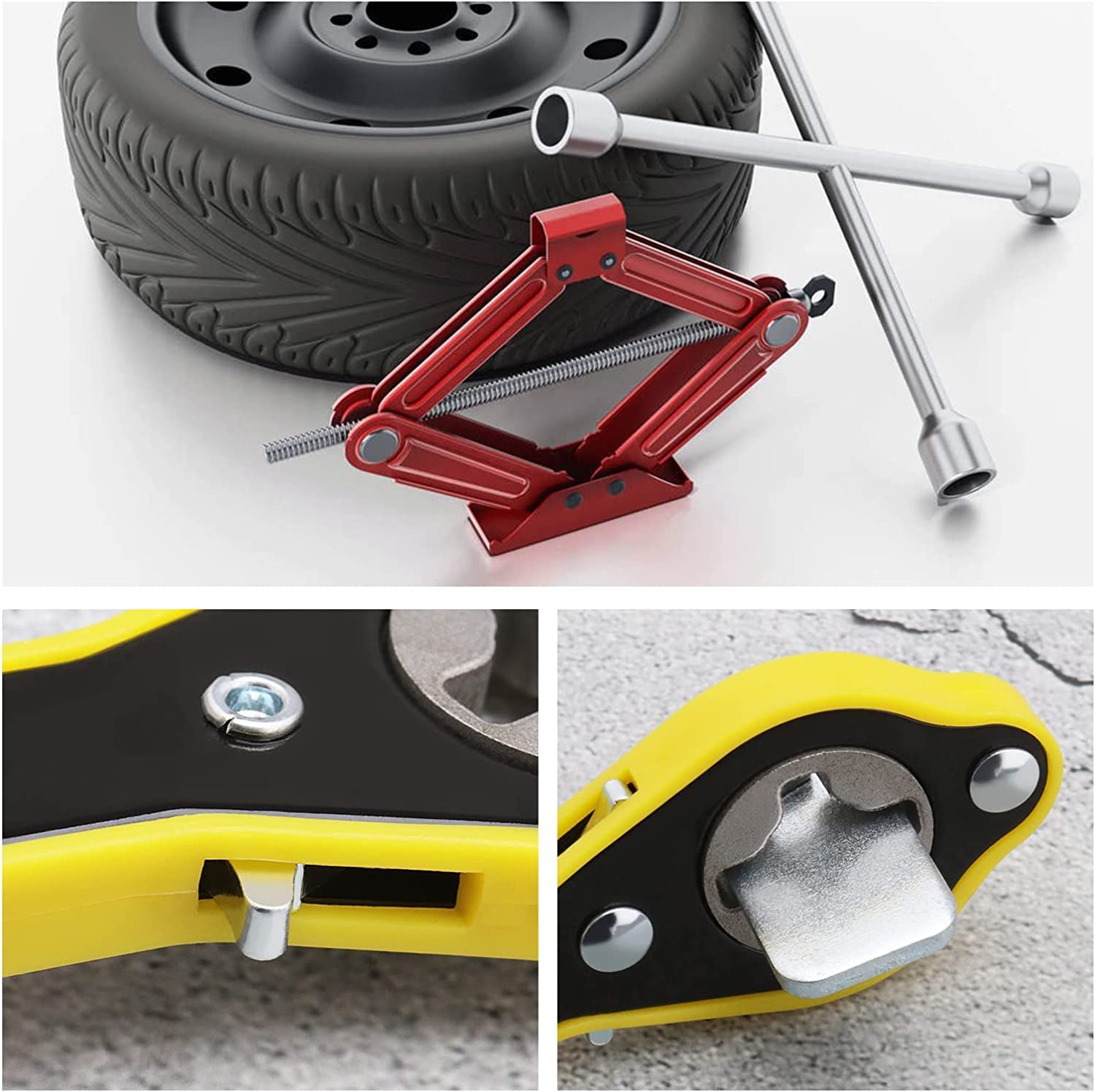 Universele Automotive 360 ° Swivel Arbeidsbesparende Jack Ratelsleutel