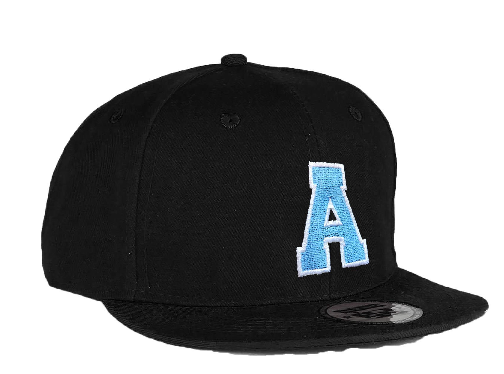 Morefaz Women's A Casual Snapback Baseball Cap -Z Letter Lphabet Embroidered Uk Hat Caps Djustable Strap Snap Back (A)