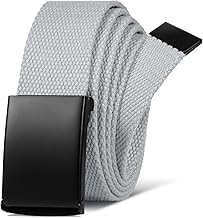 LXMY Belts for Men,Work Belts for Men,Mens Adjustable Canvas Fabric Nylon Golf Belt Fits Anywhere