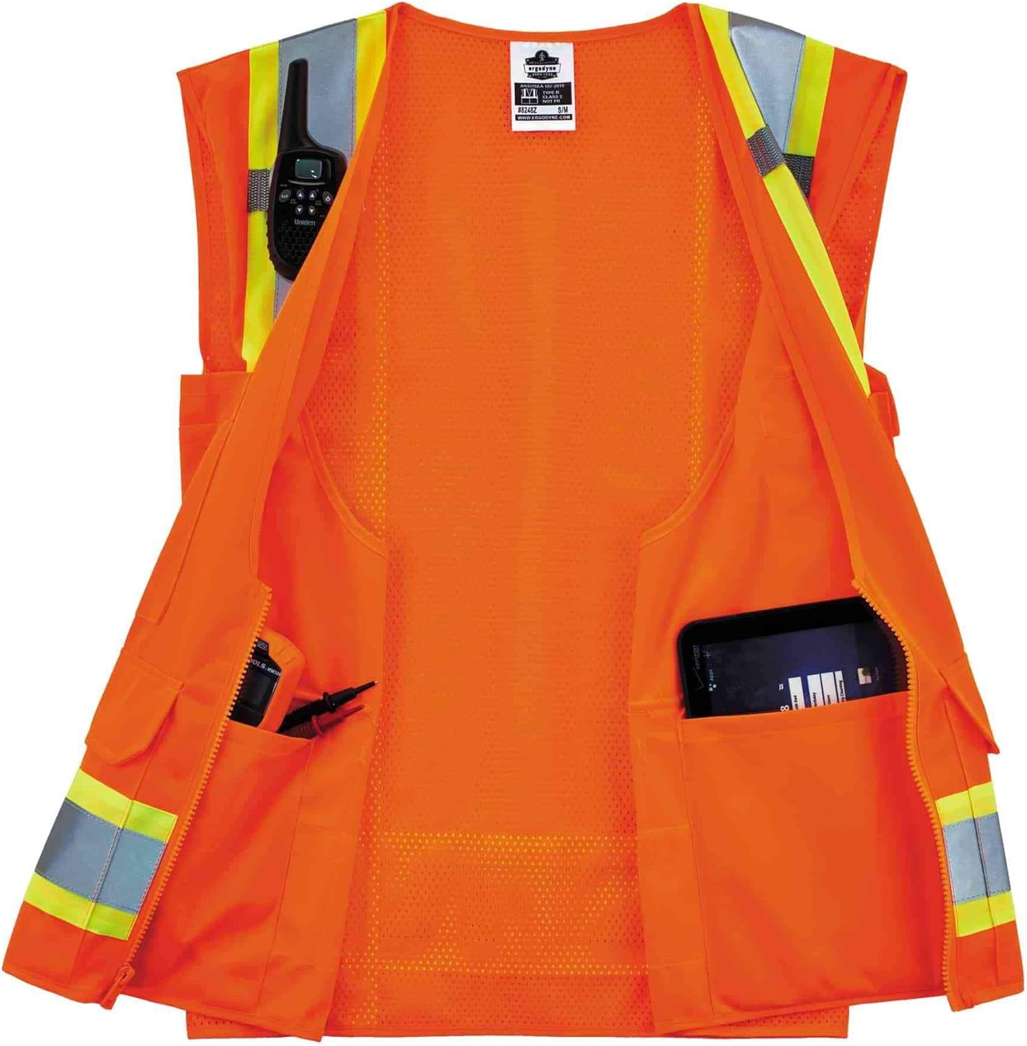 Ergodyne Unisex Two-tone Class 2 Two Tone Surveyors Vest, Orange, XX-Large-3X-Large US - Safety Vests - 