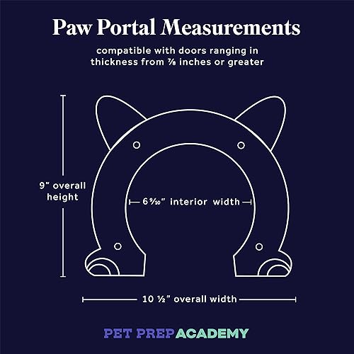 Miniatura 4 de Pet Prep Academy - Puerta de gato Paw Portal - Puerta de gato para puerta interior - Gran regalo para padres de piel y amante de los animales -