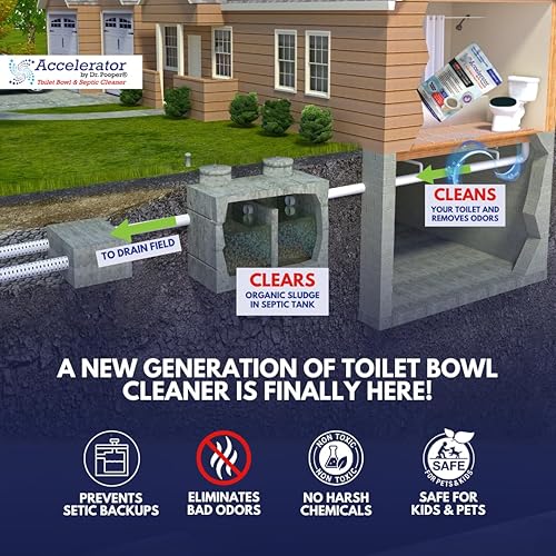 Miniatura 2 de Dr. Pooper - Limpiador de inodoro y tanque séptico, potente removedor de manchas y eliminador de olores, fórmula bioactivada para limpieza profunda