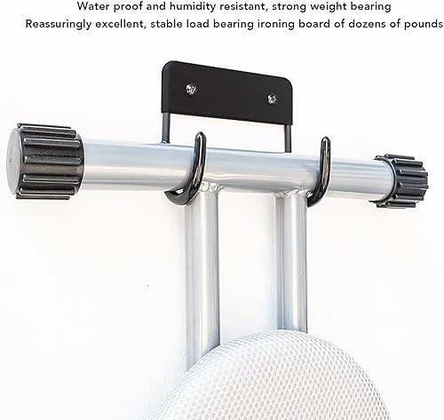 Miniatura 4 de Soporte de pared para tabla de planchar, soporte multifuncional para ahorrar espacio, para montar en la pared (negro mate)