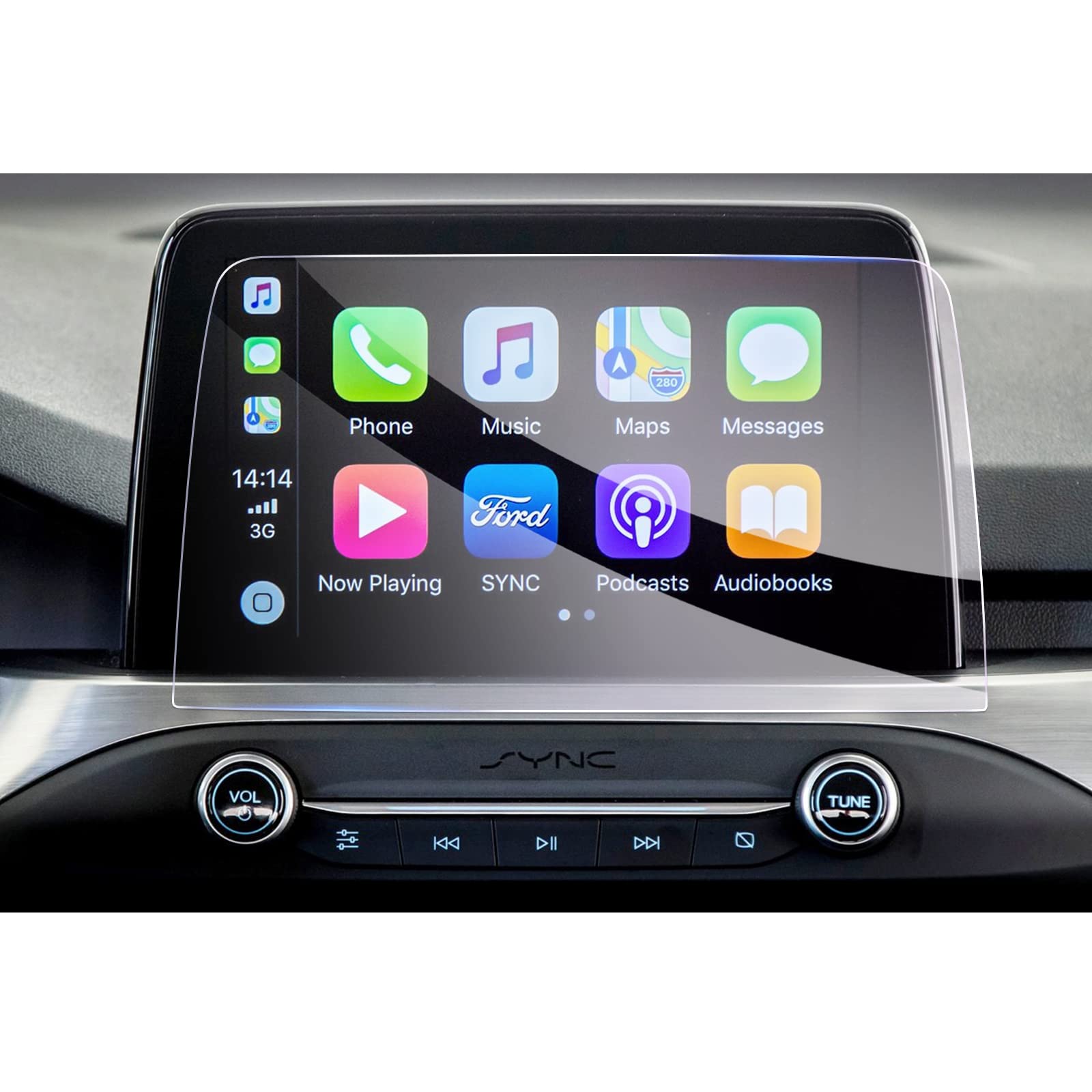 GAFAT Fo-rd Kuga 3 MK3 ST-Line 2020-2024 2025 Zonnebrilhouder Brillenkoker auto, Kuga III 2023 opbergdoos organizer, compatibel met Ford Kuga accessoires (zwart