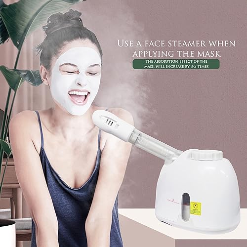 Miniatura 5 de YOKYAK - Vaporizador facial con pulverizador giratorio de 360, vaporizador facial para limpieza profunda facial, humidificador de niebla caliente