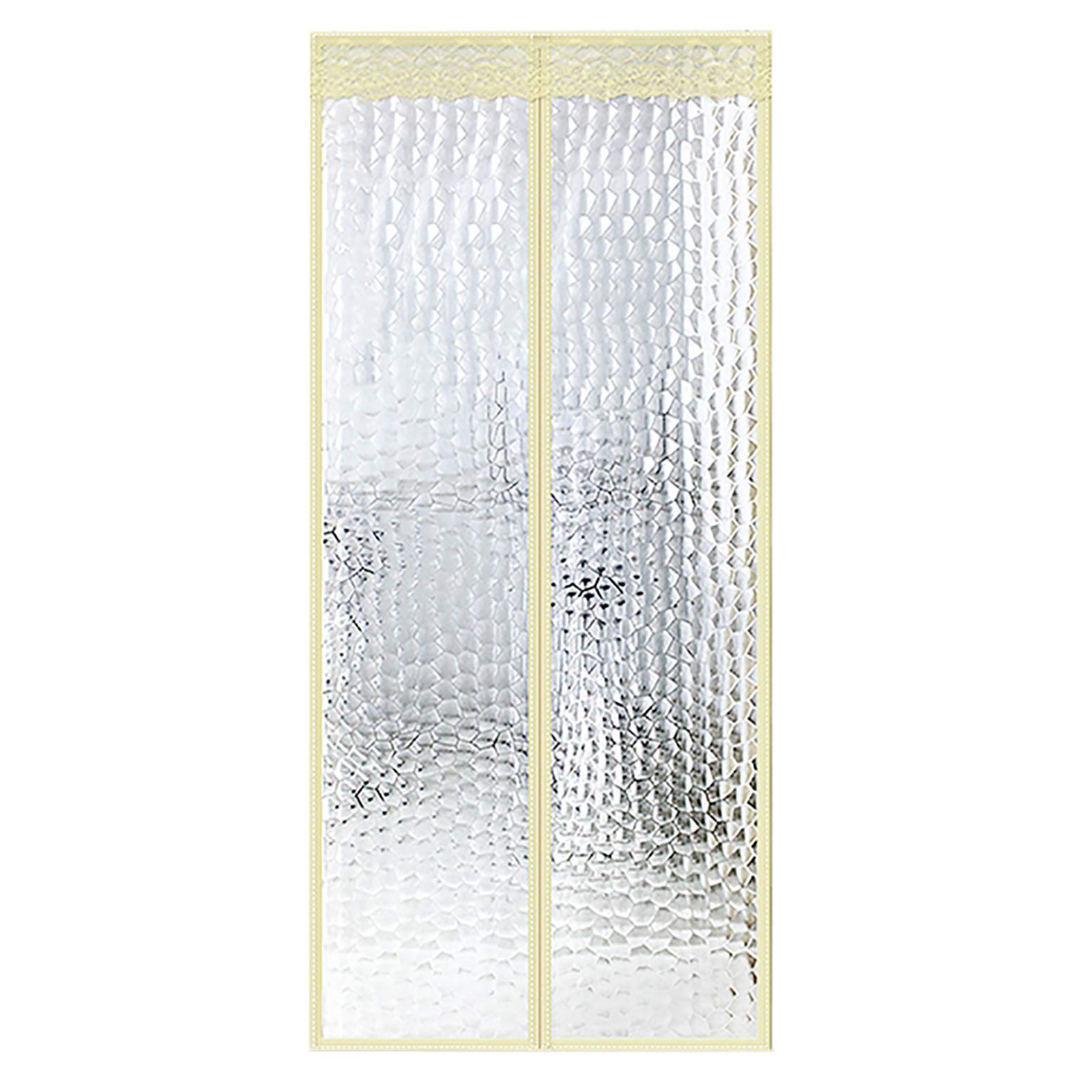 Magnetic Thermal Insulated Door Curtain, With Heavy Duty Auto Closer Door Curtain Full Size Customizable, for French Doors, Greenhouse -F-80x190CM