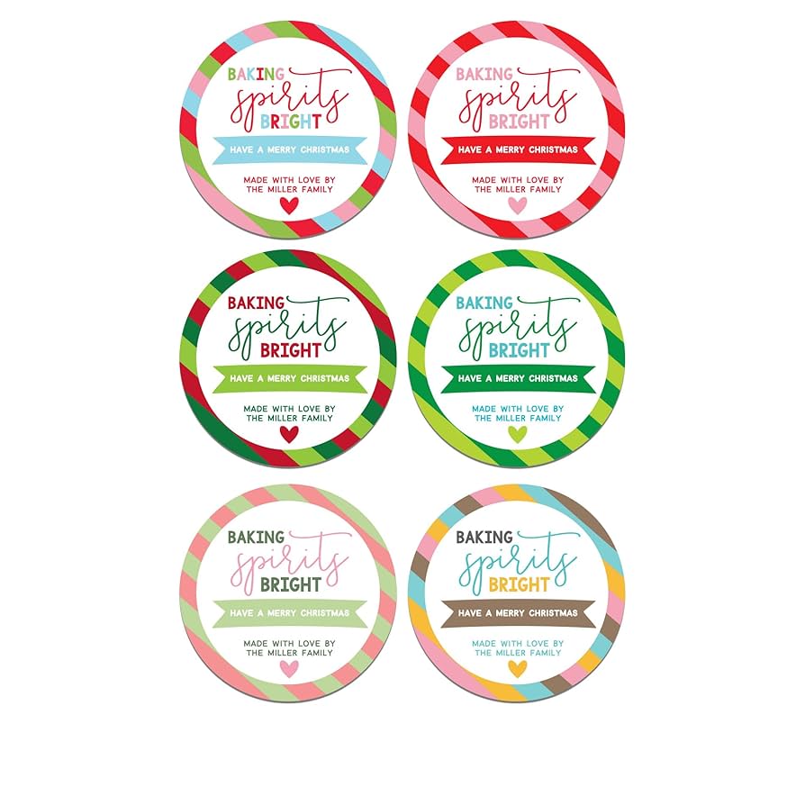 amazon-com-24-baking-spirits-bright-christmas-stickers-for-homebaked-goods-and-candies-personalized-from-the-kitchen-and-baked-with-love-label-tags-select-your-color-scheme-arts-crafts-sewing for Baking Spirits Bright Free Printable Amazon.com: 24 Baking Spirits Bright Christmas Stickers for Homebaked Goods and Candies, Personalized From the Kitchen and Baked with Love Label Tags - Select Your Color Scheme : Arts, Crafts & Sewing for Baking Spirits Bright Free Printable