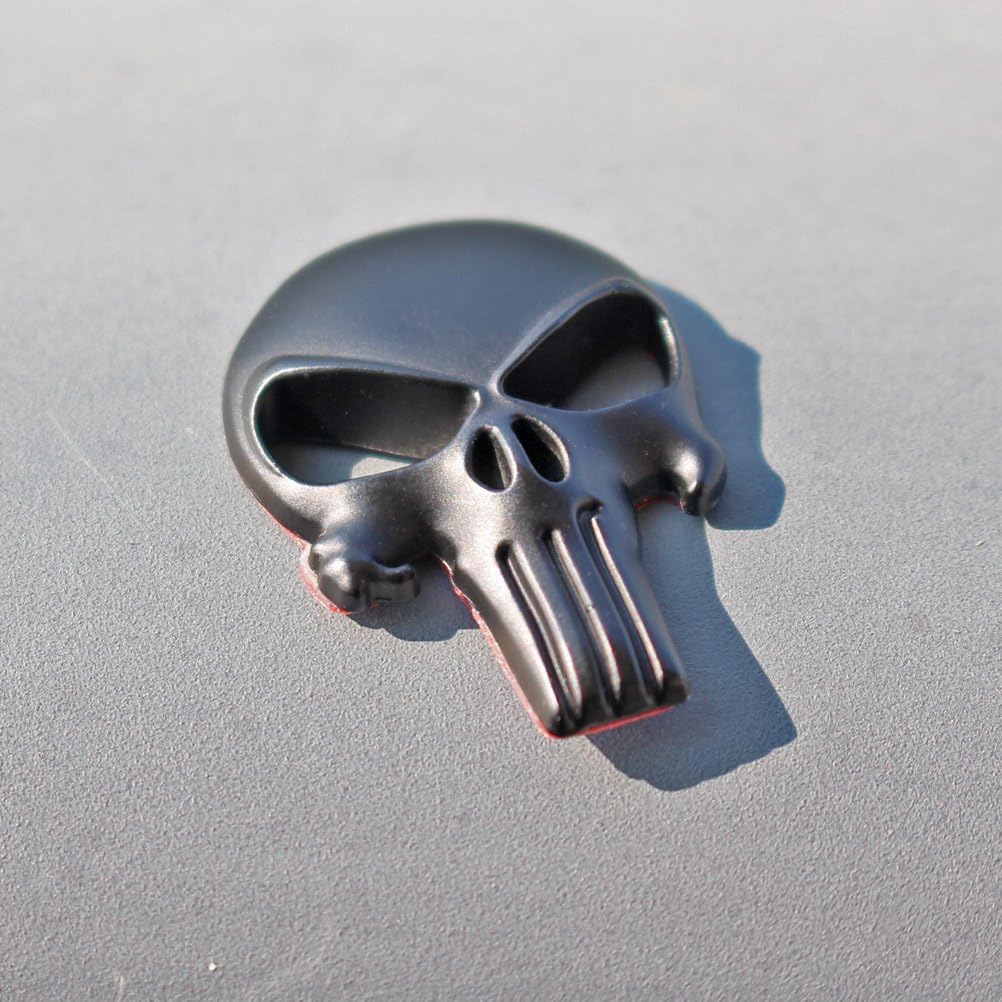 CREATRILL 2 Pack Magwell Metal Decal Sticker - Tactical Skull 1 inch by 1.38 inch