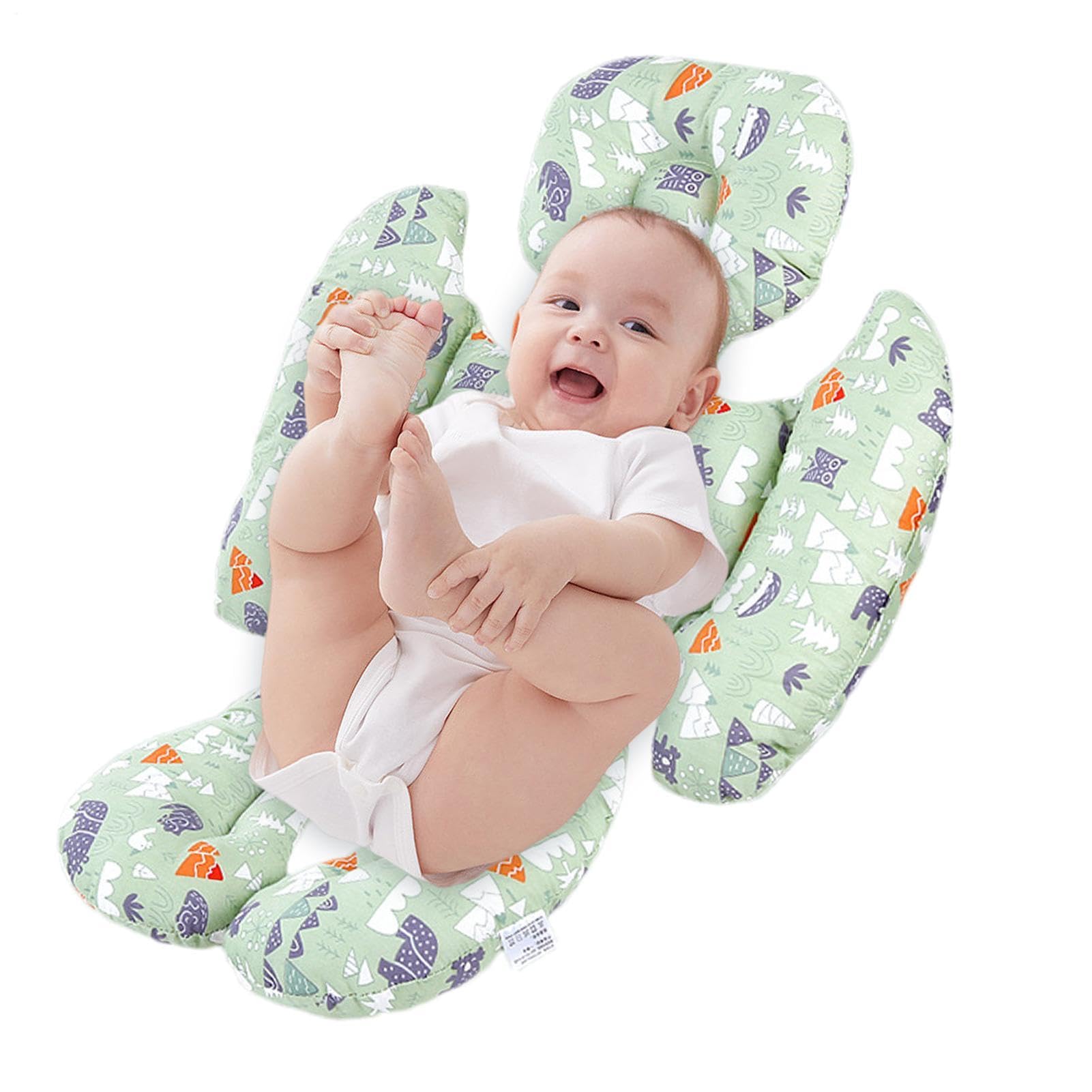 Wkładka do fotelika samochodowego, poduszka podpierająca głowę i ciało do wózka dziecięcego | Ergonomicznie zaprojektowana wkładka do wózków dziecięcych, fotelików samochodowych i kołysek dziecięcych