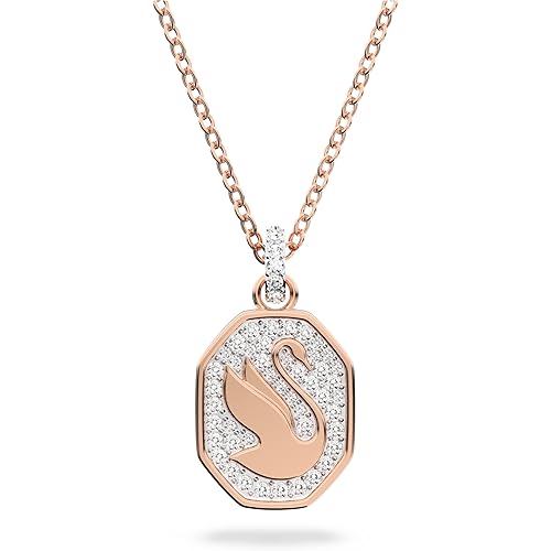 Swarovski Signum Pendant, Swan, White, Rose-Gold Tone Finish