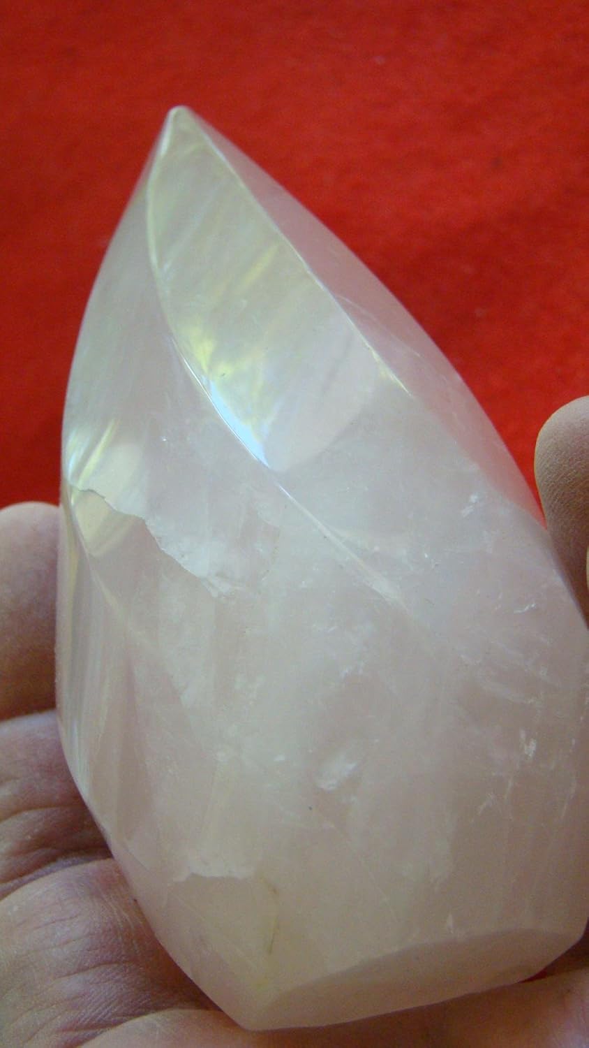 Ham2920 Rosequartz Cone Flames Stand Large