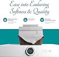 Vista 13 de Carressa Linen Sábana bajera ajustable 100% algodón tamaño King – Sábana bajera de 800 hilos King de algodón, lujosamente suave, refrescante