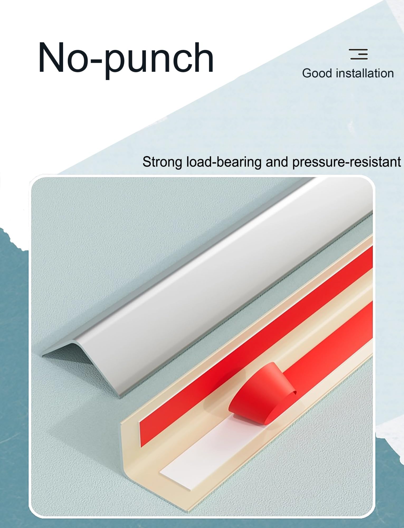 Protection d'angle en Alliage d'aluminium avec Dos adhésif - Protection de Bord Durable for la décoration de la Maison, du Bureau et de l'école(Black,1.5x100cm)