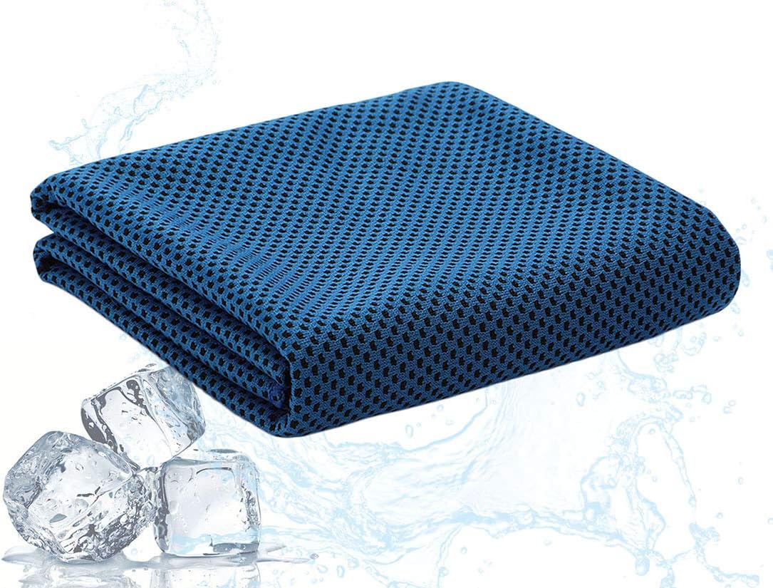 Green Billow Cooling Towel 11x30 Inches,Ice Sport Towel Neck Cooler for Instant Cooling,for Yoga,Workout,Gym,Running,Travel,Camping,Golf & All Outdoor Activities (Blue)