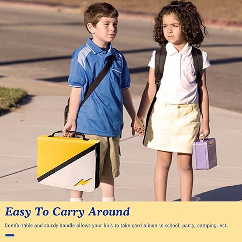 Miniatura 7 de TiMOVO Carpeta de 4 bolsillos, se adapta a 400 bolsillos con 50 fundas extraíbles, soporte para álbum de coleccionista de tarjetas para