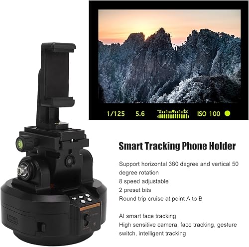 Miniatura 2 de Cabezal de trípode, cámara panorámica de 360° con tornillo de 1/4 pulgadas, orificio de tornillo de 1/4 pulgadas, para teléfonos móviles, micro