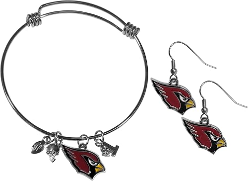 Vista 41 de Siskiyou Sports NFL womens Dangle Earrings and Charm Bangle Bracelet Set