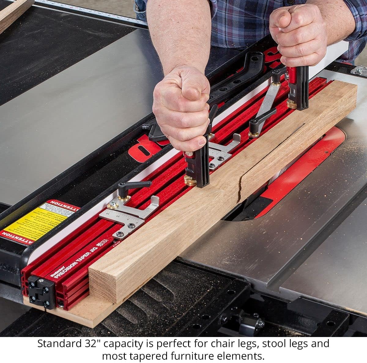 Woodpeckers Precision Taper Jig, 32 Inch, USA Made, Tapering Jig for Table Saw, Up to 15 Degree Angle Adjustment, Feature Packed