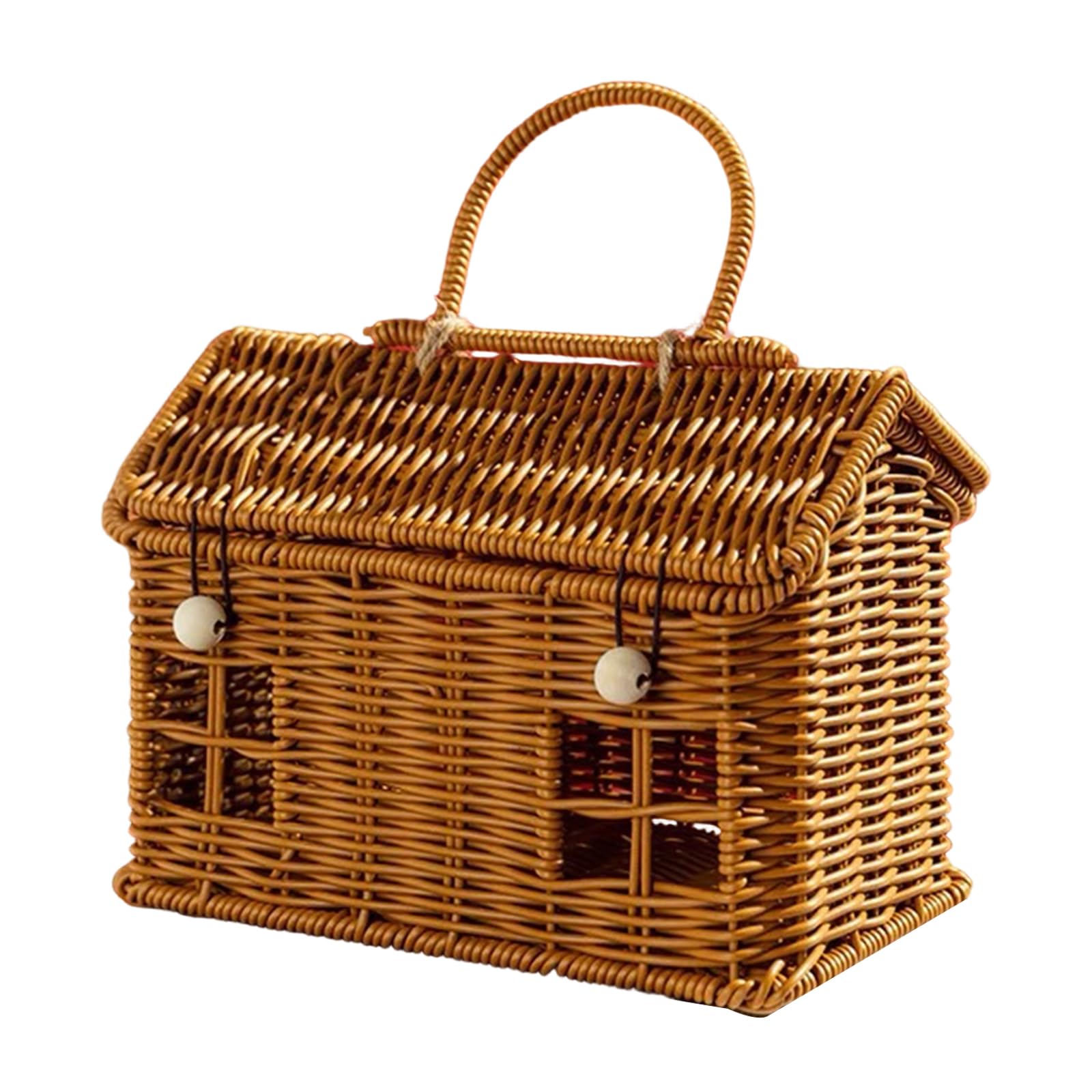 VlHpnpe Multipurpose PP Woven Basket for Picnics Food Storage Daily Mess Management and Household Convenience Party Supplies Basket
