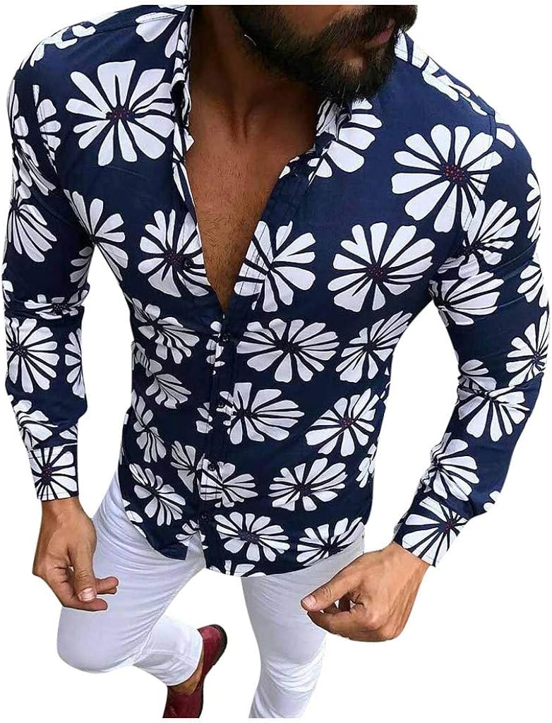 Men's Loose Ethnic Style Vintage Floral 