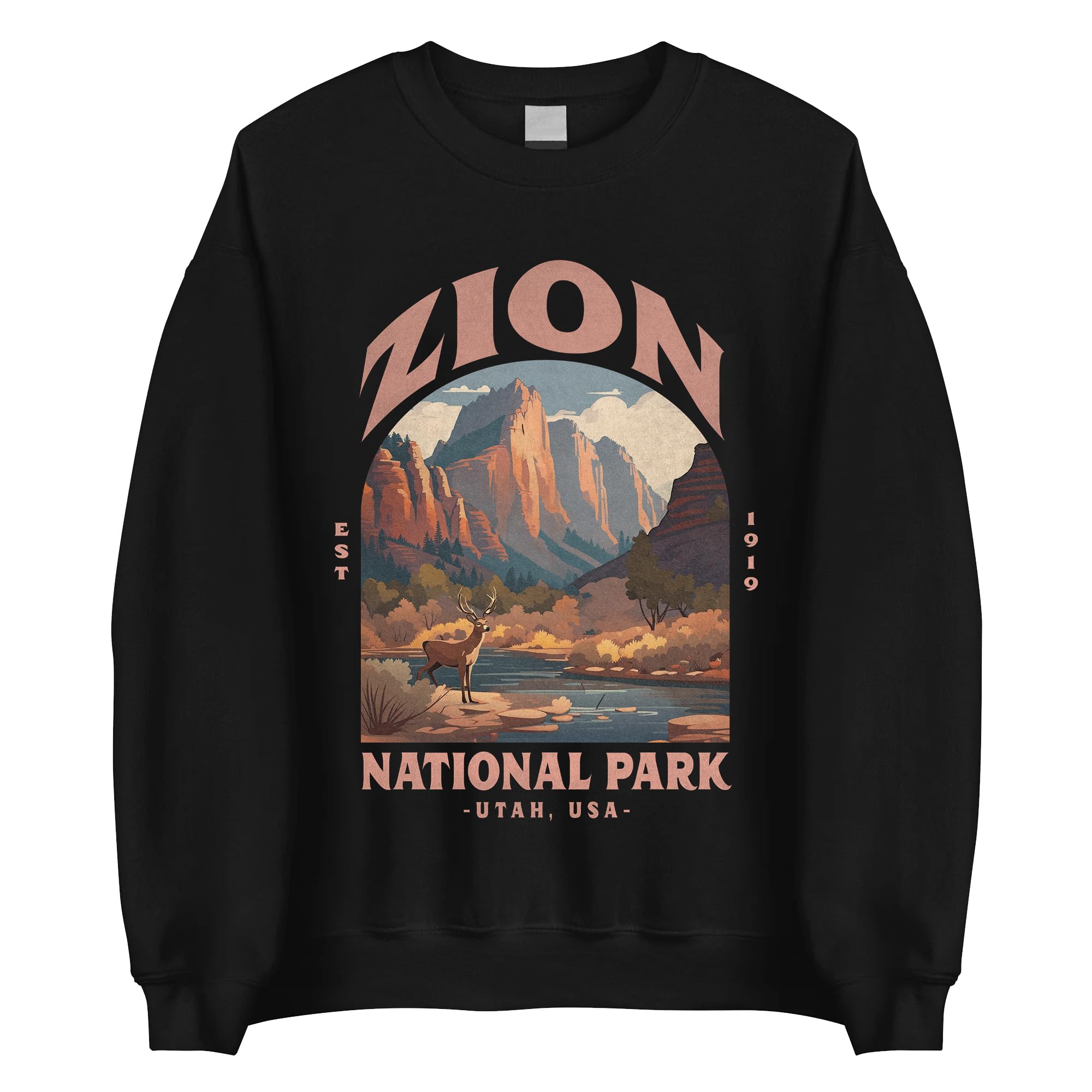 Retro Zion National Park Sweatshirt - Vintage Zion Utah Outdoor Hiking Camping Sweatshirt