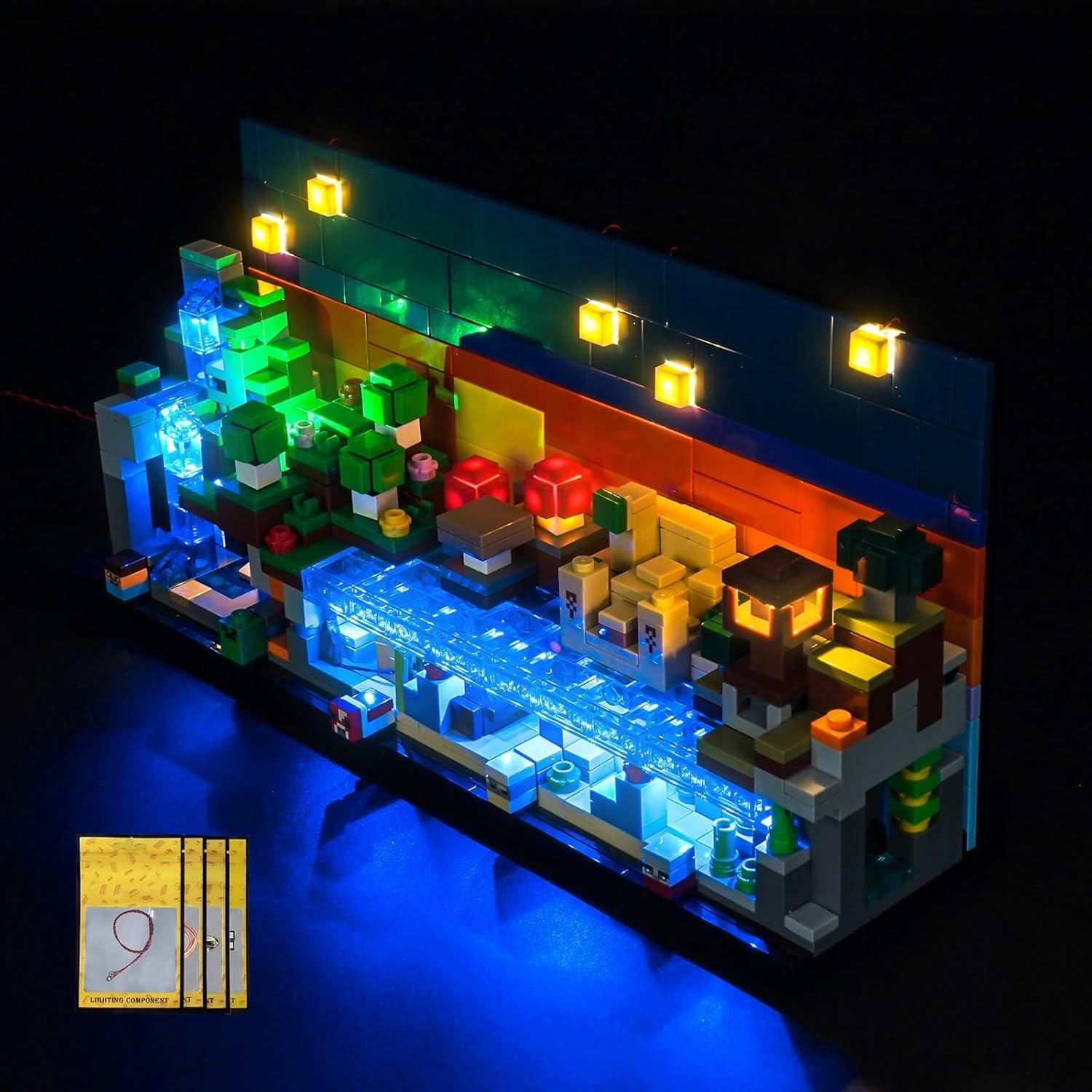 LocoLee Customized Light kit Compatible with Lego 21589 Mini Biomes - No Actual Model Only Lights, LED Lighting Accessories Compatible with Lego Mini Biomes