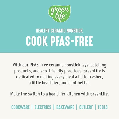 Vista 53 de GreenLife Olla de cocción lenta, cerámica no tóxica sin PFAS, antiadherente, extraíble, tazón interior, programable, apto para familias, mantiene