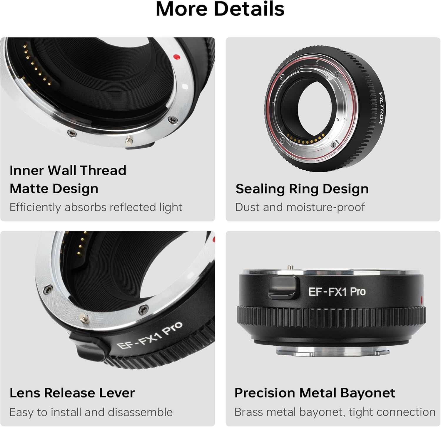 VILTROX EF-FX1 PRO Auto Focus Lens Mount Adapter Converter with Aperture Control Compatible with Canon EF/EF-S Lens to Fuji X-Mount Mirrorless Camera X-H1 X-PRO2 X-T2 X-T3 X-T1 X-T20 X-T10 X-E2 X-E1