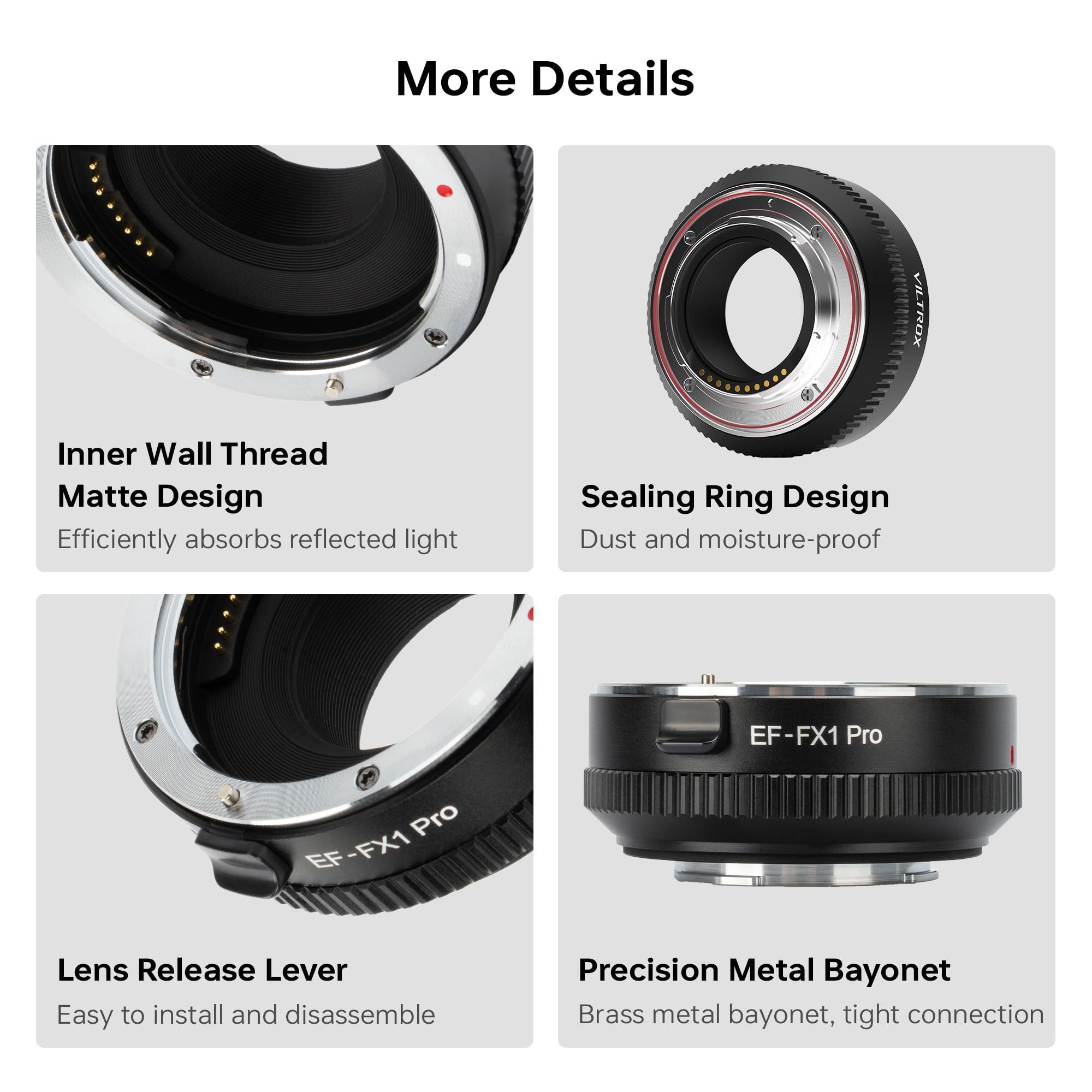 VILTROX EF-FX1 PRO adapter do montażu obiektywu z automatyczną regulacją ostrości kompatybilny z obiektywem Canon EF/EF-S do aparatu bezlusterkowego Fuji X-Mount X-H1 X-PRO2 X-T2 X-T3 X-T1 X-T20 X-T10