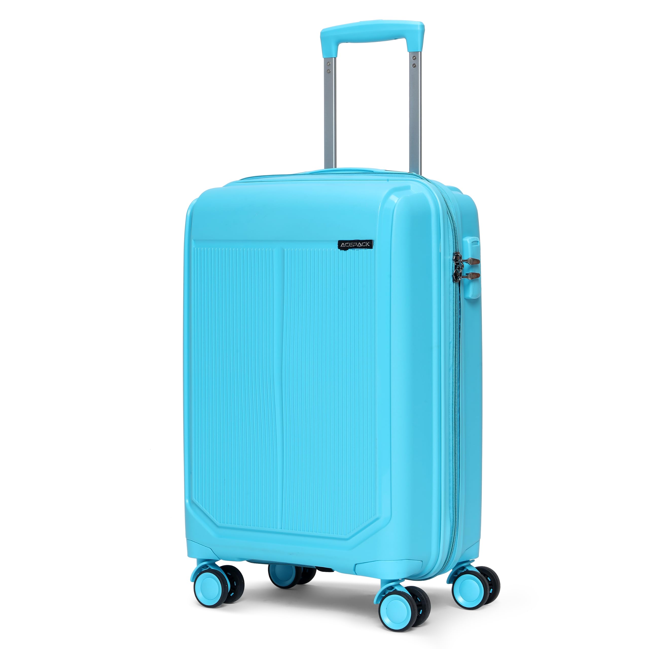 by Verage Megatron Hard Side Polypropylene Luggage Small Cabin 41L | Lightweight Unbreakable Suitcase Set with 360° Silent Spinner Wheels, Number Lock & Telescopic Handle