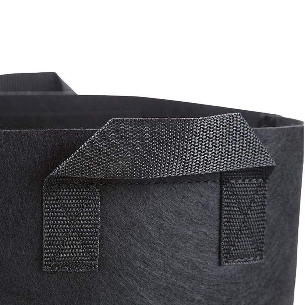 Grow Bags 5 Pezzi – Vasche In Tessuto Non Tessuto 2 Galloni Con Manici, Per Piante E Orto - 2