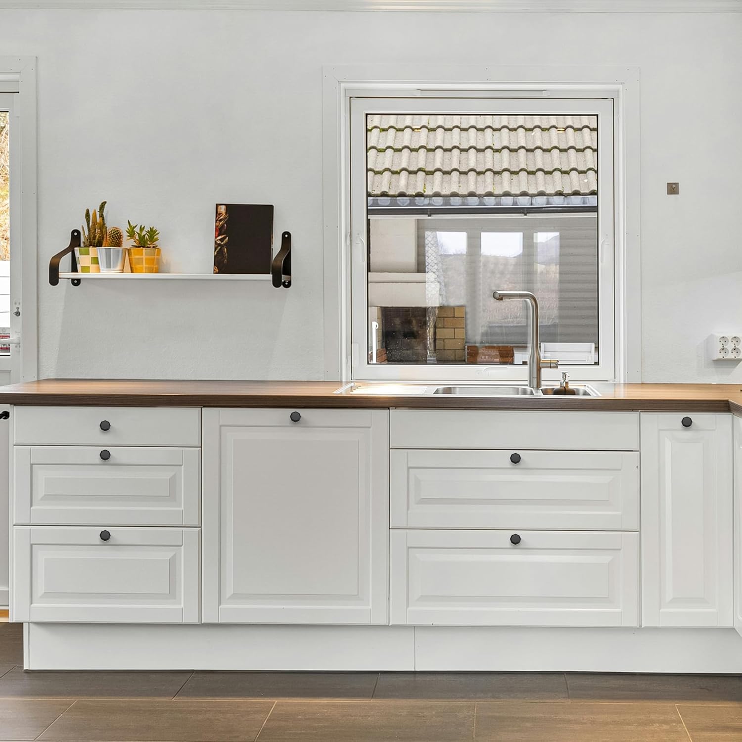 Ravinte 20 Pack Matte Black Kitchen Cabinet knobs Single Hole Drawer Pulls for Bathroom, Dresser Drawer and Cupboard Hardware