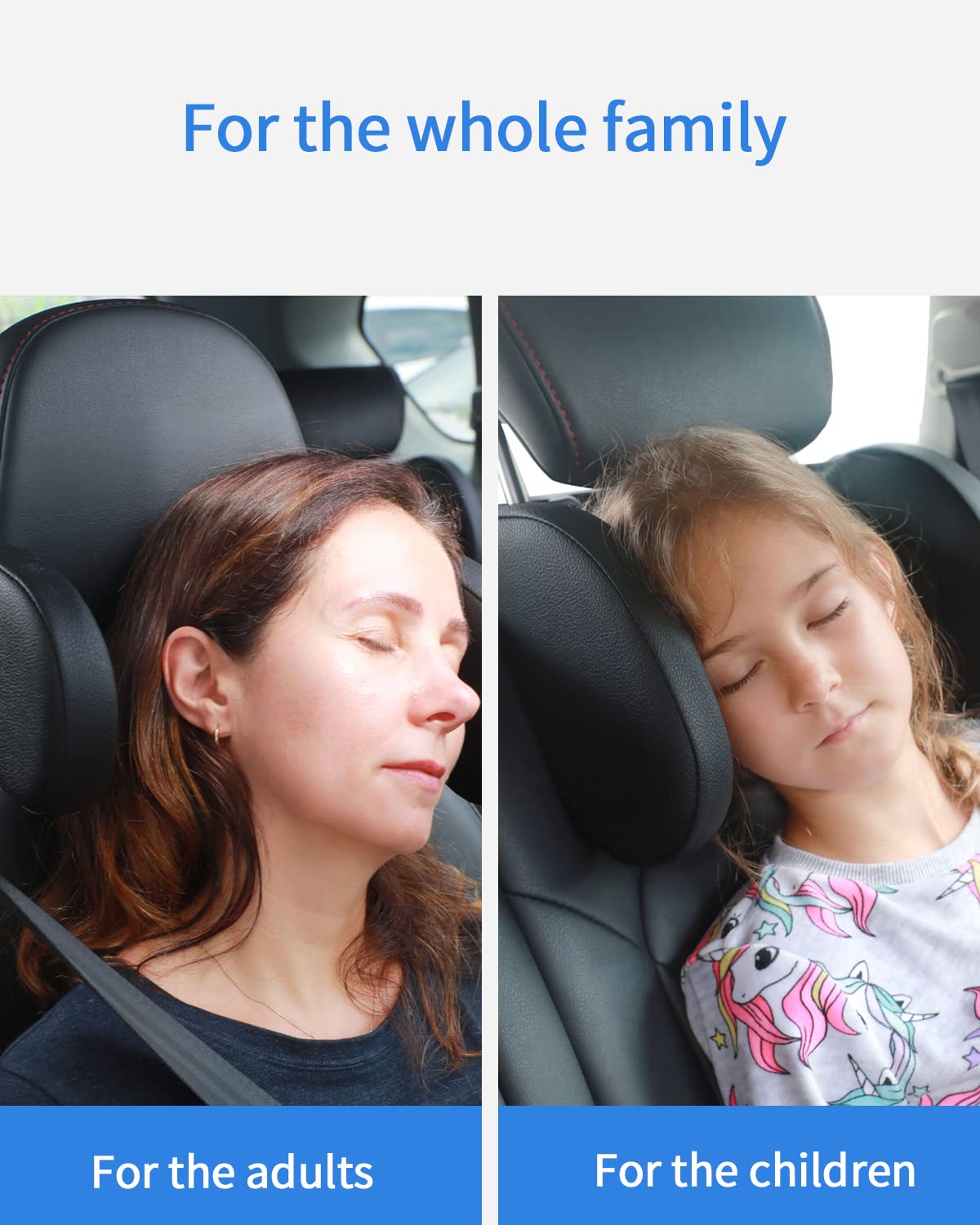 Repose Tete Voiture, Cale Tete Enfant Voiture, Oreiller De Voyage Enfant Avec Mousse à Mémoire De Forme Douce, Soutien Tete Enfant Voiture, Pour Dormir En Voiture Voyage Enfants Et Adultes.