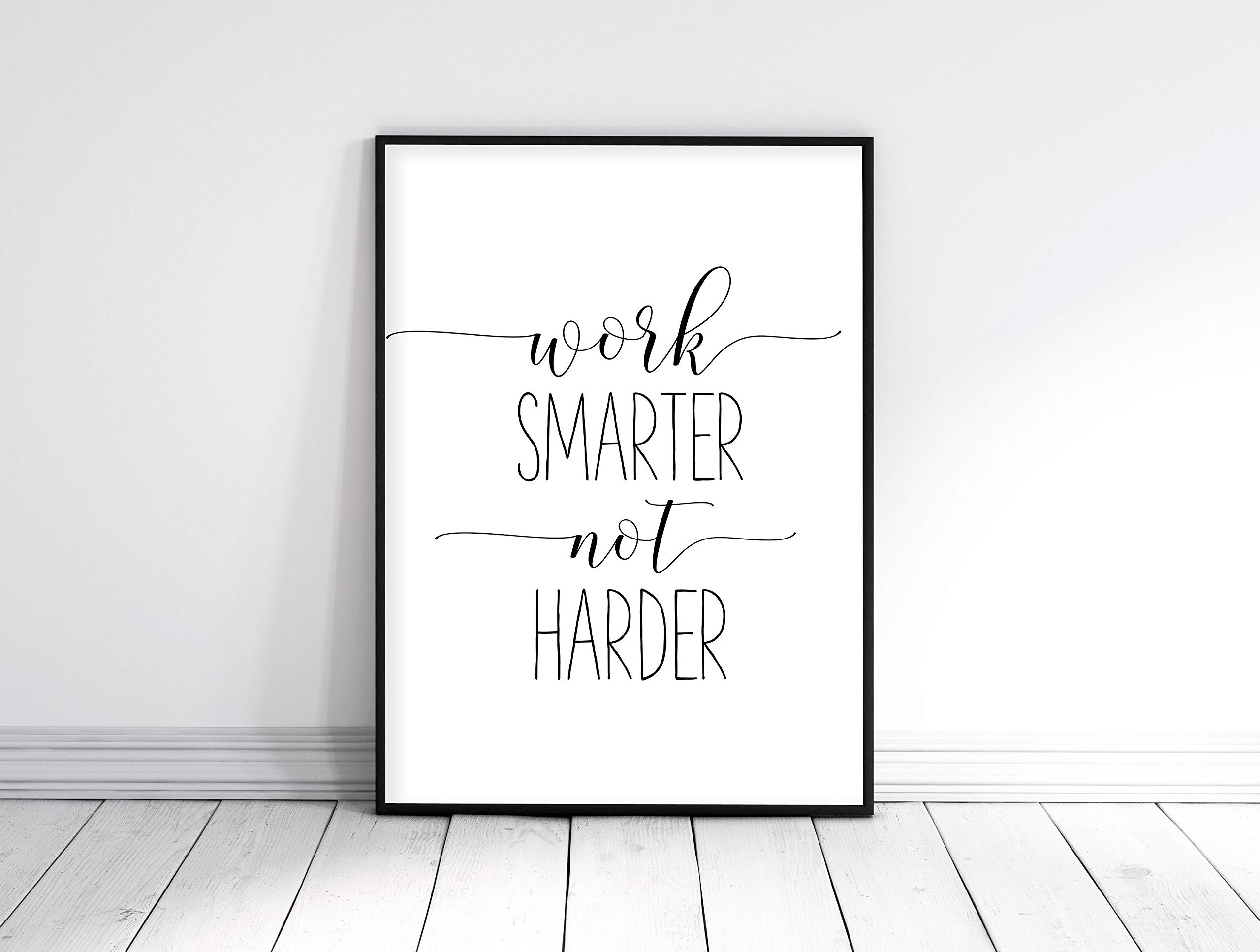 Buy Work Smarter Not Harder Office Decor for Women Typography Quote