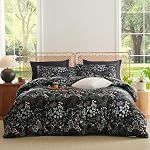Koudi Colorful Floral Duvet Cover Set Twin 3pcs Country Style Graden Cute Floral Botanical Animals Duvet Cover for Girls Women 1 Duver Cover with Zipper Closure 2 Pillowshams