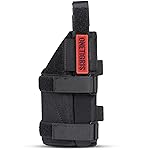 OneTigris Gun Holster - Right Handed Nylon Pistol Holster for Most Compact Medium Full Size Pistol 1911 Glock 17 19 20 21 45 M&P Shield 9mm with Under Barrel Attachment (Black)