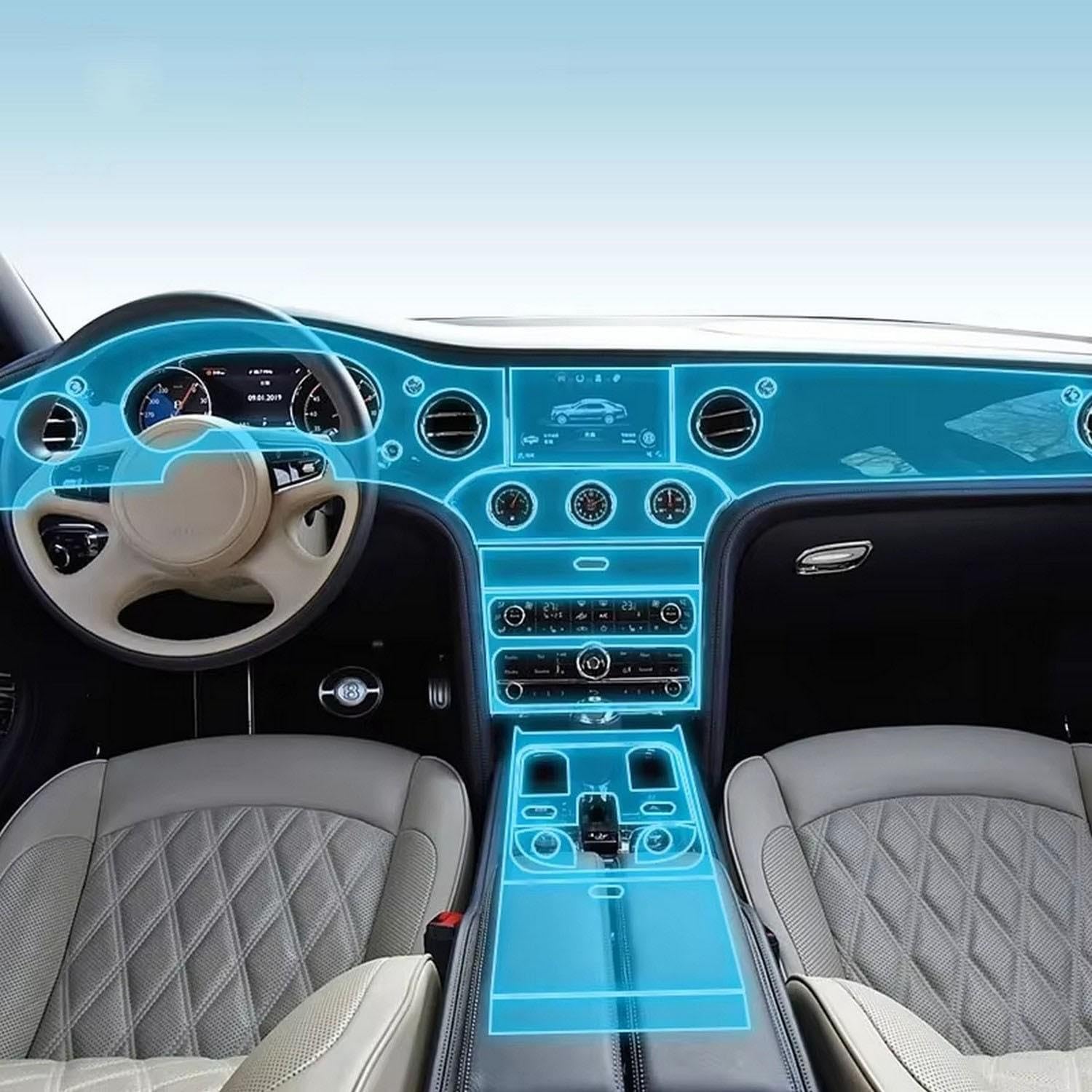 Film PPF pour console Bentley Mulsanne : protégez votre intérieur mat