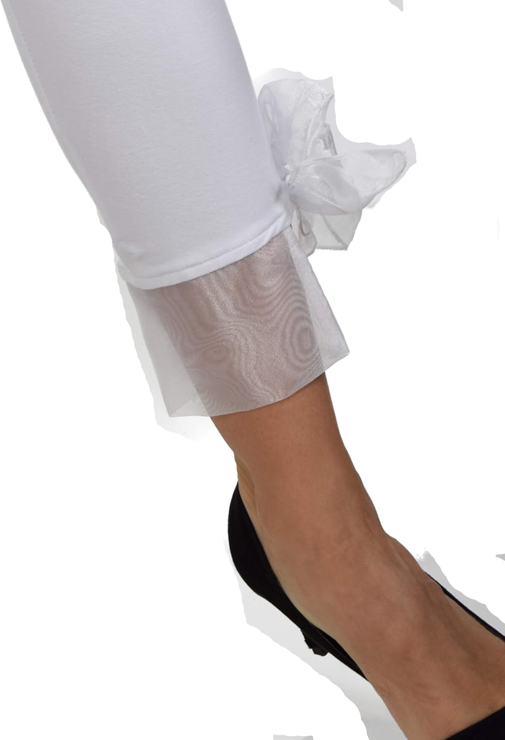 Dare2BStylish Women Bow Tie Capri Leggings for Parties, Workouts, Yoga | Reg & Plus Sizes