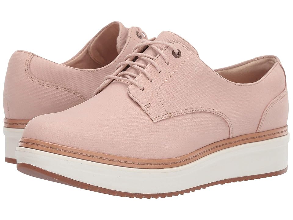 

Clarks Teadale Rhea (Blush Nubuck) Women's Lace up casual Shoes, Pink