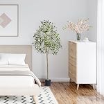 VEVOR Artificial Olive Tree, 5 FT Tall Faux Plant, Secure PE Material & Anti-Tip Tilt Protection Low-Maintenance Plant, Lifelike Green Fake Potted Tree for Home Office Warehouse Decor Indoor Outdoor