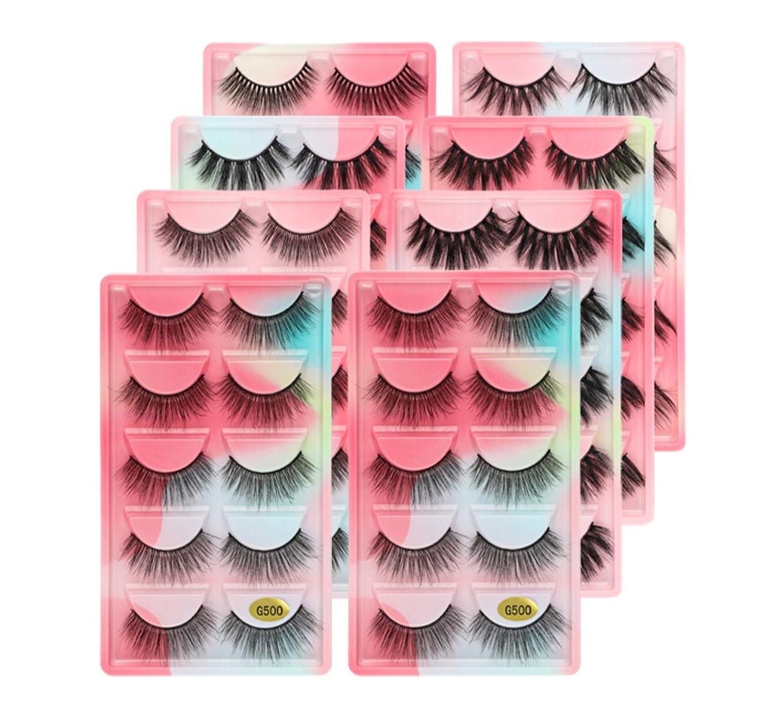 UAMOU 50 100 200 pairs Eyelashes faux mink lashes natural 3d mink eyelashes volume false lashes in bulk