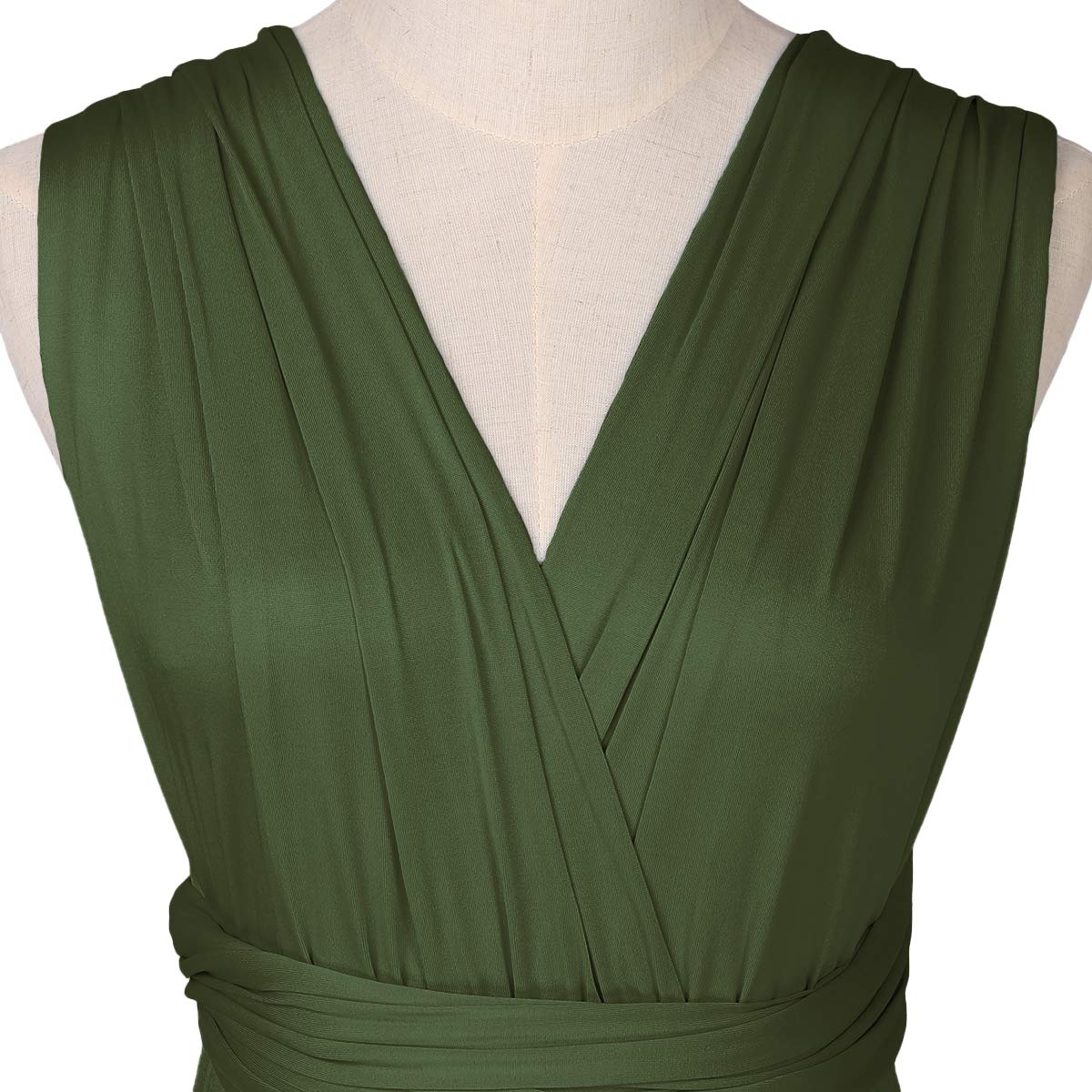 IMEKIS Donna Eleganti Abito da Sera Lungo Senza Schienale Scollo a V Multiway Vestito da Sposa Senza Maniche Damigella d'Onore Cerimonia Cocktail Formale Prom Abiti XS - XL