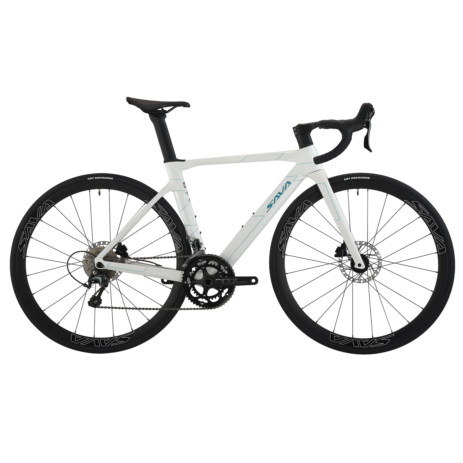 SAVADECK Carbon Road Bike, T800 Carbon Fiber Frame 700C Racing Bicycle with Shimano R4700 20 Speed Groupset and Hydraulic Disc Brake, Ultra-Light Carbon Bike for Adult