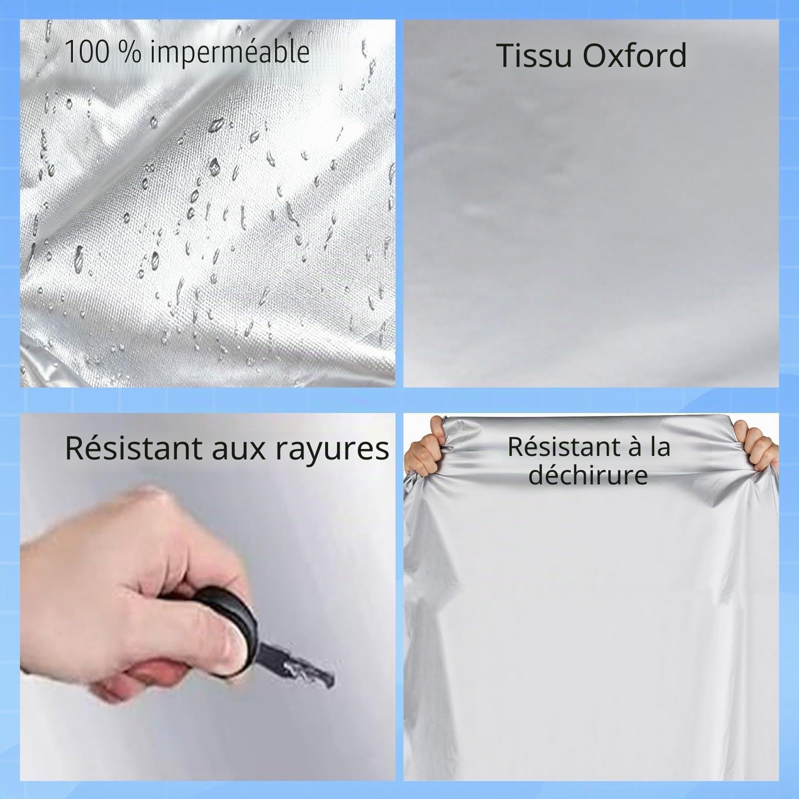 Bâche Voiture Extérieur pour Peugeot 2008 II(2019-2025), Housse de Protection Étanche Anti-Poussière, Neige, UV et Gel | pour Stationnement en Extérieur, Toutes Saisons