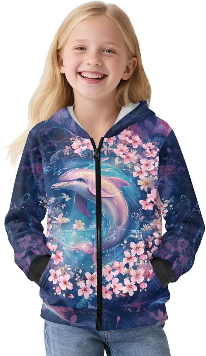 Hoodies for Girls 6-16 Soft Girls Hooded Clothes with Pocket Full Zip Hooded Kids Sweatshirt for Kids and Toddlers