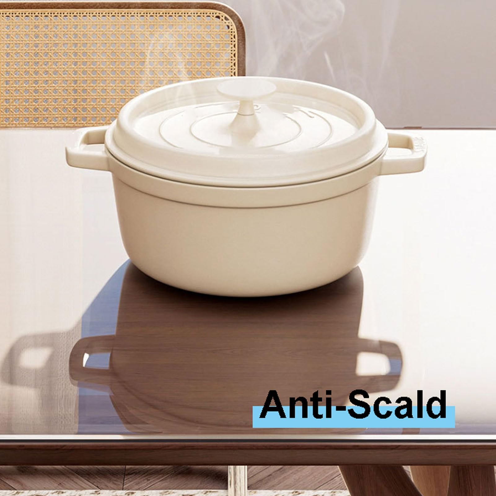 Protector de Cubierta de Mesa Engrosado de 1,5 mm, Mantel Transparente