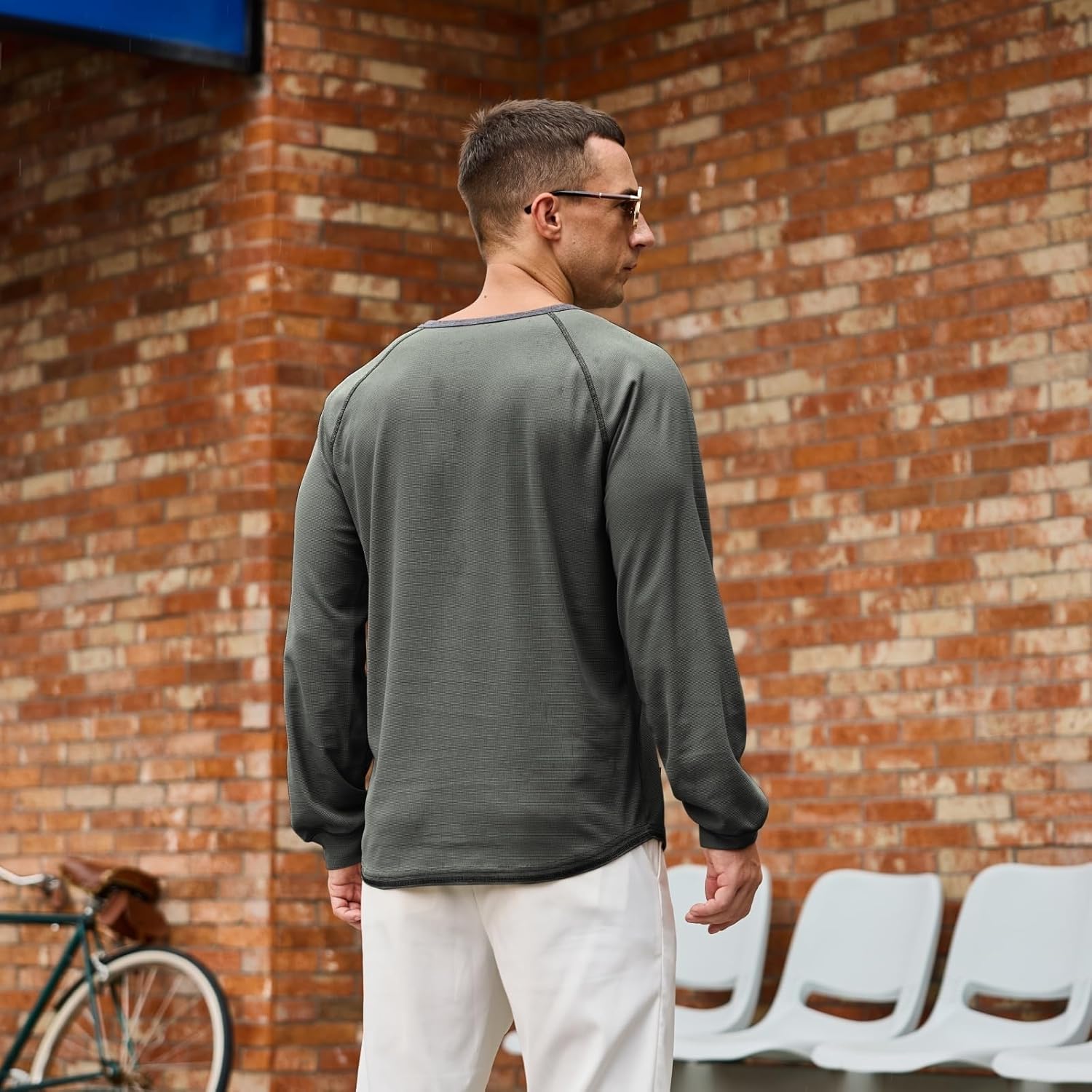 Men's Henley Shirt Long Sleeve Soft Stretch Button T-Shirt Casual Stylish Henley Pullover Shirts - Image 5