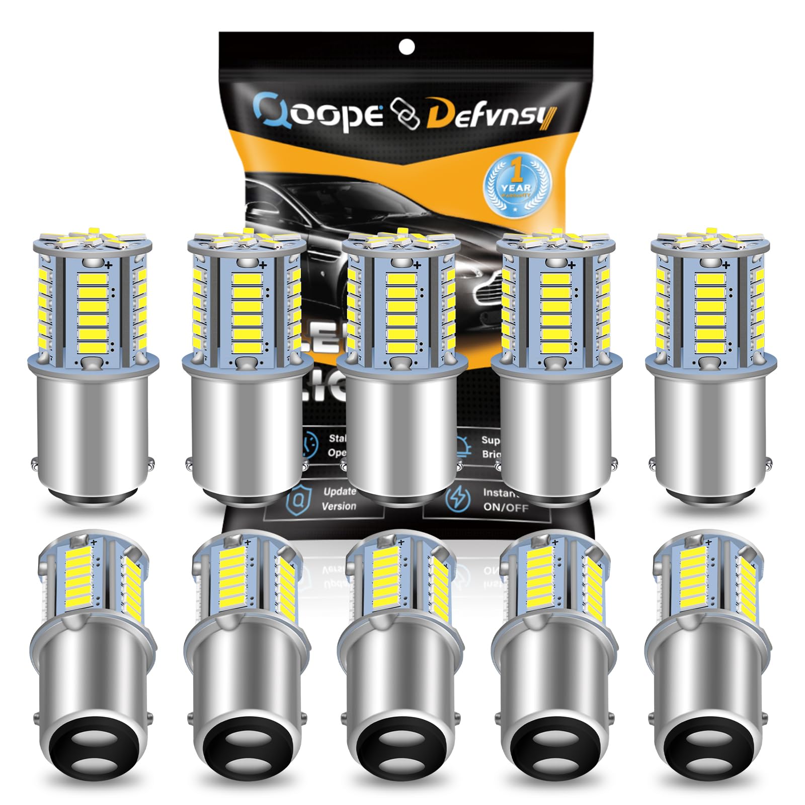 Lampadina LED BA15D 12V CC 39SMD bianca per interni camper barca giardino paesaggio